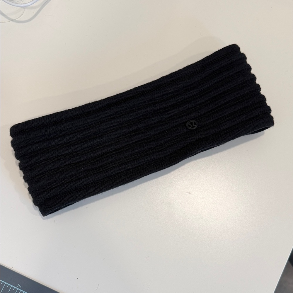lululemon athletica Black Ribbed Headband